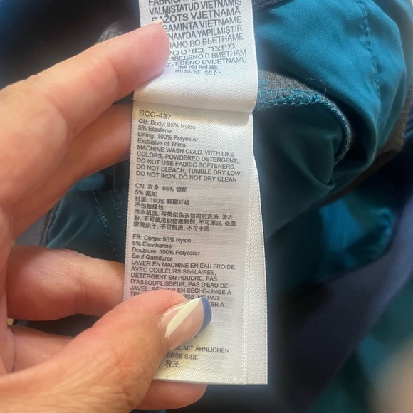 Marmot men’s teal blue pull on athletic stretch outdoor shorts size medium - Picture 5 of 5